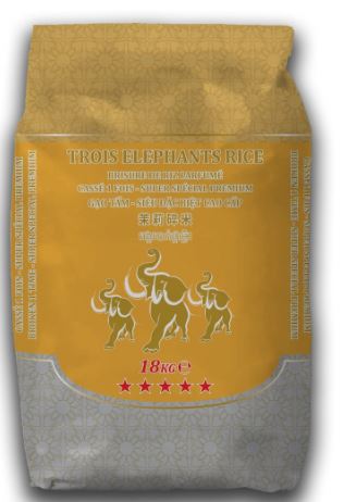 Рис дробленый со вкусом дробленого 1 раз 18кг - TROIS ELEPHANTS