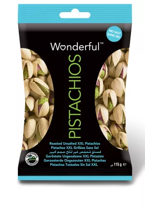 Pistachios isiyo na mafuta ya pistachios 115g - WONDERFUL