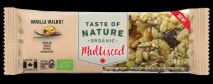 Barre Vanille Et Noix Bio 40g - TASTE OF NATURE