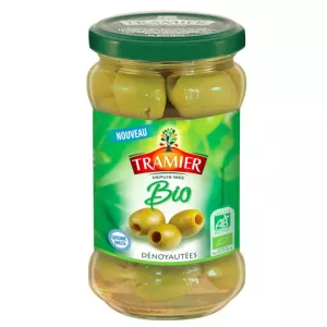 Olives vertes dénoyautées BIO 130g - TRAMIER