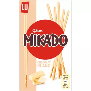 Biscuits inashikilia Mikado Chocolat Blanc 70g - MIKADO