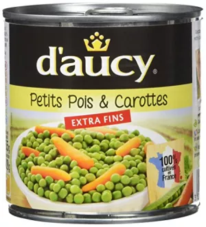 Petits pois & carottes extra fins 265g - D'AUCY