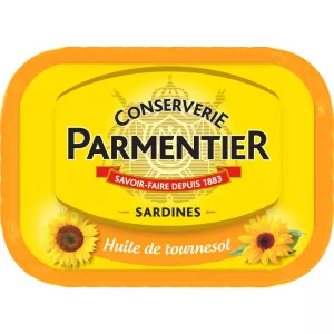 Sardines à l'Huile de Tournesol, 135g - PARMENTIER