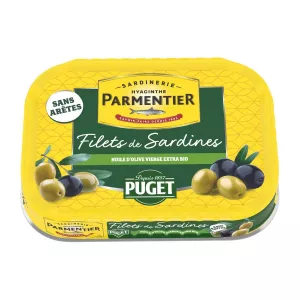 Filets e Sardines Huile d'Olive Vierge Extra Bio 70g - PARMENTIER