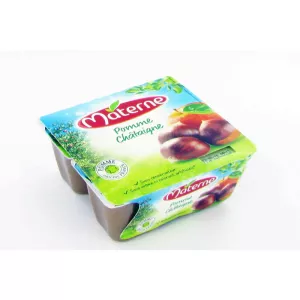 Compote pomme châtaigne 4x100g - MATERNE