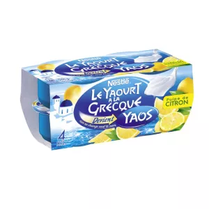 Yaourt à la grecque saveur citron 4x125g - YAOS