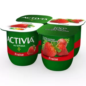 4 Strawberry Bifidus Yogurt - Activia