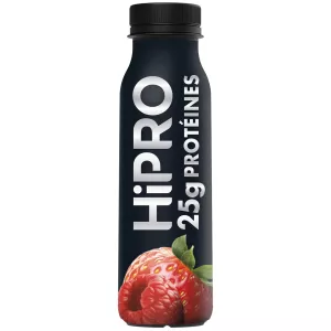 Yaourt à boire fraise framboise protéiné 0% MG 300g - HIPRO