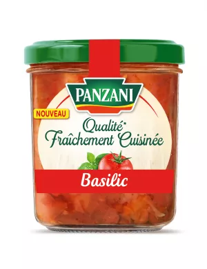 Salsa de tomate cocinada en albahaca y punto de ajo recetas caseras 320g - Panzani