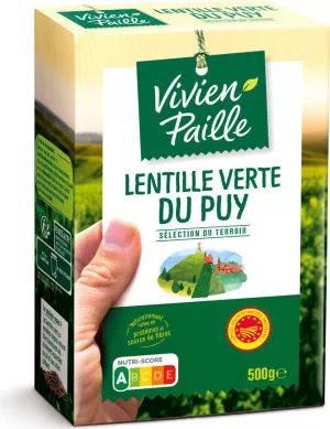 Lentille verte du Puy AOP 500g - VIVIEN PAILLE