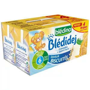 Bledidej sabor biscoito 6 meses 4x250ml - BLEDINA