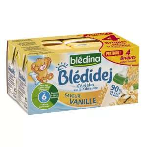 نكهة BLédidej الفانيليا من 6 أشهر 4x250ml - BLEDINA