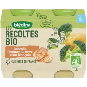Petits pots BIO brocolis/ pommes de terre/ veau dès 6 mois 2x200g - BLEDINA