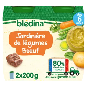 Jardinière de Légumes Boeuf dès 6 mois 2x200g - BLÉDINA
