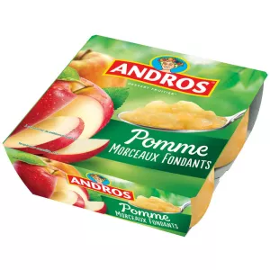 Compote morceaux de pomme 4x100g - ANDROS