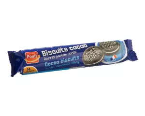 Rolleau von 14 gefüllten schwarzen und weißen Keksen 154g - Poult