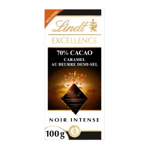 Excellence Noir 70% Caramel Beurre Salé 100g - LINDT