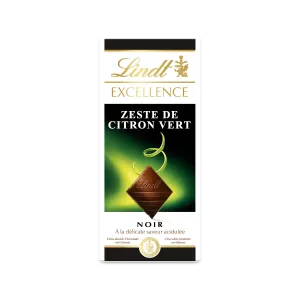 Excellence Noir Zeste De Citron Vert Tablette 100 G - LINDT