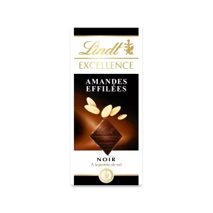 Mandorle a Scaglie Excellence Noir con Punto di Sale Tavoletta 100 G - LINDT