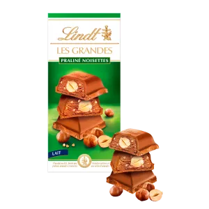 Les Grandes Praliné Lait Noisettes Tablette 225 G - LINDT