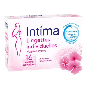 Lingettes individuelles x16 -INTIMA