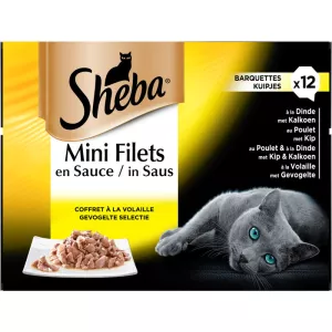 Mini fillet cat pâté in meat sauce 12x85g - SHEBA