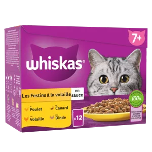 Pâtée Pour Chat Sénior Les Festins A La Volaille En Sauce X12 - Whiskas
