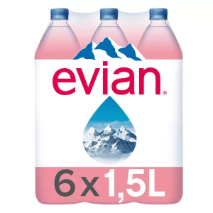 Вода минеральная природная 1,5л X6 Pet - Evian
