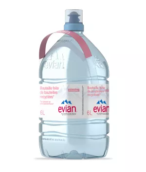 Eau minérale naturelle plate en bidon de 6L - EVIAN