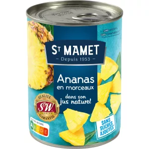 Fruits au sirop ananas morceaux 345g - ST MAMET