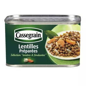 lentilles préparées carottes et oignons 265g - CASSEGRAIN