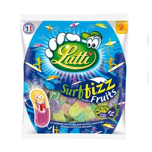 Pipi za ladha ya matunda ya Surffizz bila gluteni gramu 200 - LUTTI