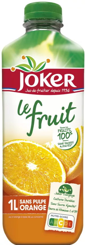 Jus d'orange sans pulpe sans sucres ajoutés 1L - JOKER