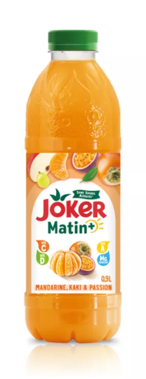 Jus de fruits Matin+ mandarine kaki et passion 6x90cl - JOKER