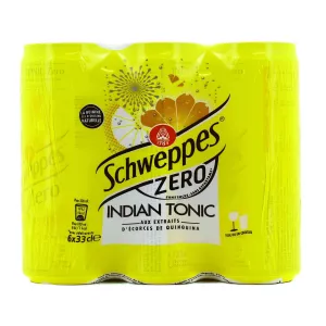 Soda Zero Indian Tonic 6x33cl - SCHWEPPES