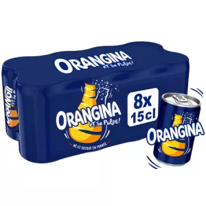Soda à l'orange et sa pulpe 8x15cl - ORANGINA