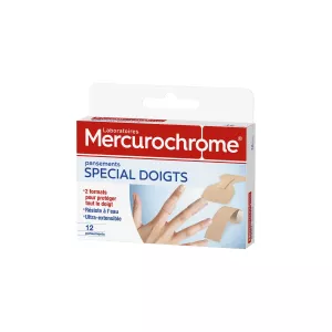 12 специальных повязок для пальцев - Mercurochrome
