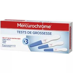Tests de Grossesse x3 - MERCUROCHROME