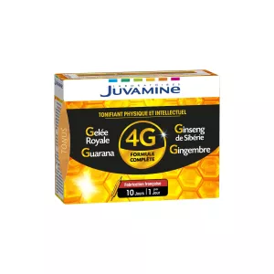 Complément alimentaire tonifiant physique et intellectuel 4G x10 - JUVAMINE