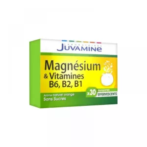 Complément alimentaire magnésium, vitamines B6, B2, B1 sans sucres x30 - JUVAMINE