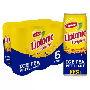 Boisson au thé glacé pétillant saveur Citron vert 6x33cl - LIPTON