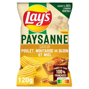 Chips Recette Paysanne Saveur Poulet Moutarde De Dijon Et Miel 120g - Lay's