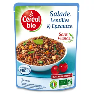 Salad đậu lăng và đánh vần Hữu cơ 220g - CEREAL Bio