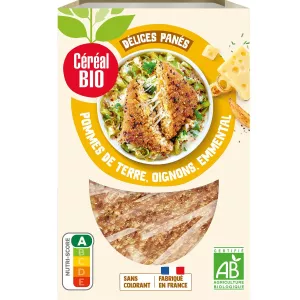 Gedruktjes gepaneerde aardappelen, uien, Emmental Organic 160G - Cereal Bio Frais