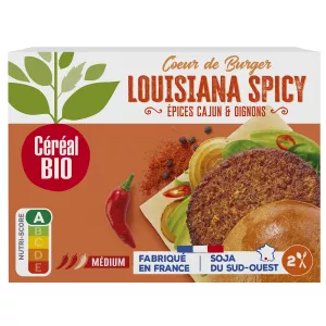 Bít tết Veggie Louisiana Spicy Epices Cajun & Oignons 160g - Cereal Bio