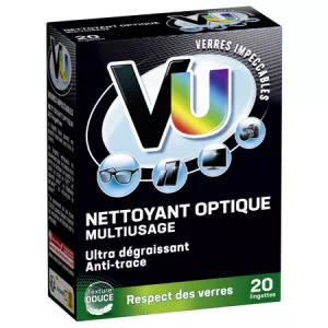 Nettoyant Optique Verres Ultra Dégraissant et Anti-Traces x20 - VU