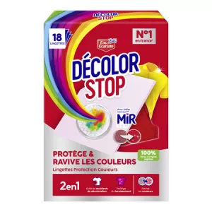 Lingettes Décolorations Protège & Ravive les Couleurs x18 - DECOLOR STOP