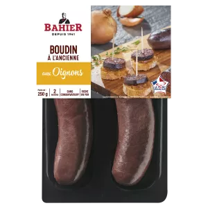 Boudin à l'Ancienne aux Oignons, 2x125g - BAHIER