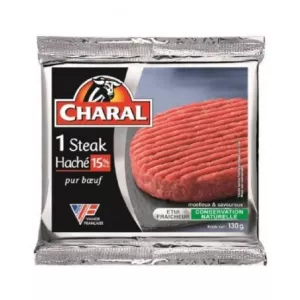 Pure Beef Ground Steak 15% Mg 130g - Charal