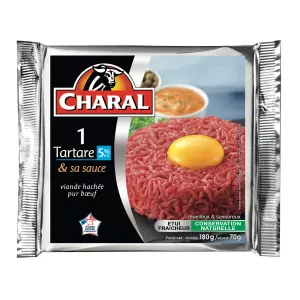 タルタル 5% M.F.、180g、ソース付き、70g - CHARAL